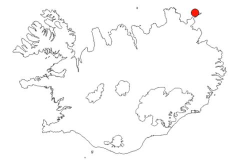 Skoruvíkurbjarg á Íslandskorti