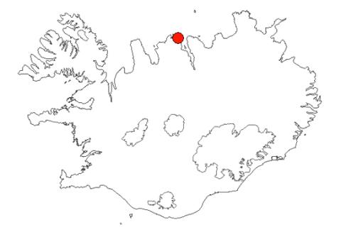 Hvanndalabjörg á Íslandskorti