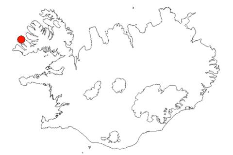 Selárdalshlíðar suður á Íslandskorti