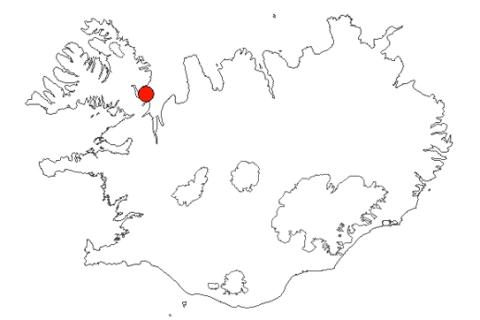 Grímsey á Íslandskorti
