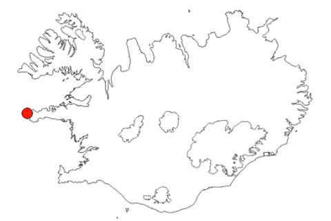 Snæfellsnes á Íslandskorti