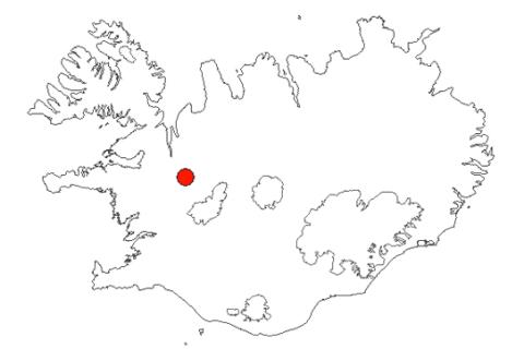 Arnarvatnsheiði á Íslandskorti