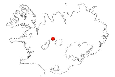 Guðlaugstungur-Álfgeirstungur á Íslandskorti